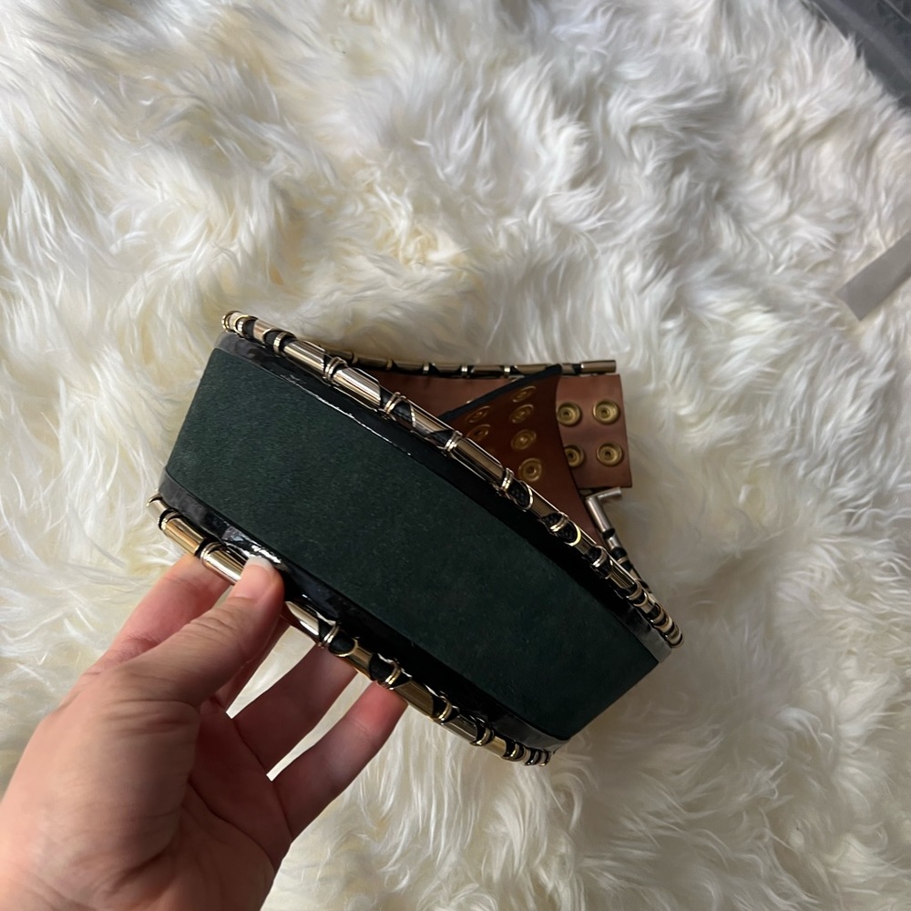 Balmain x H&M Green Suede Wide Belt - Picture 10 of 16